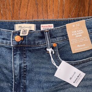 Madewell Women’s Wide Leg Straight Jeans - Blue